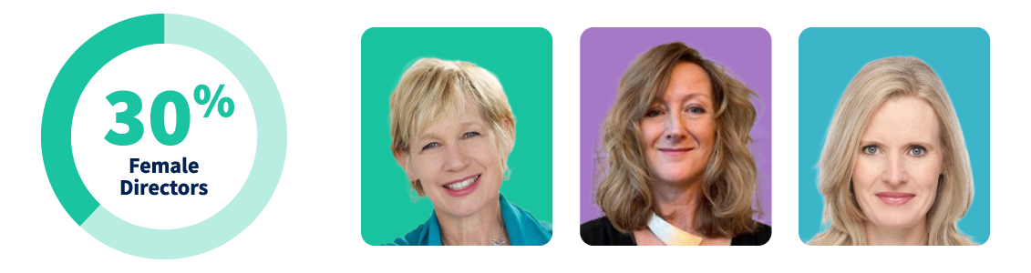 30% Female Directors