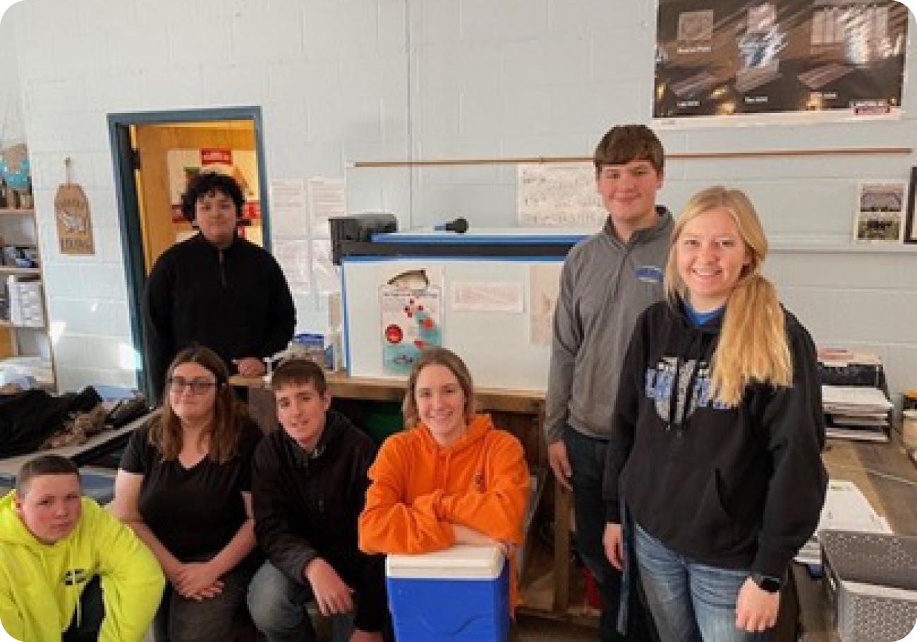 Group photo for Global Public Safety employees volunteering time with Trout Unlimited