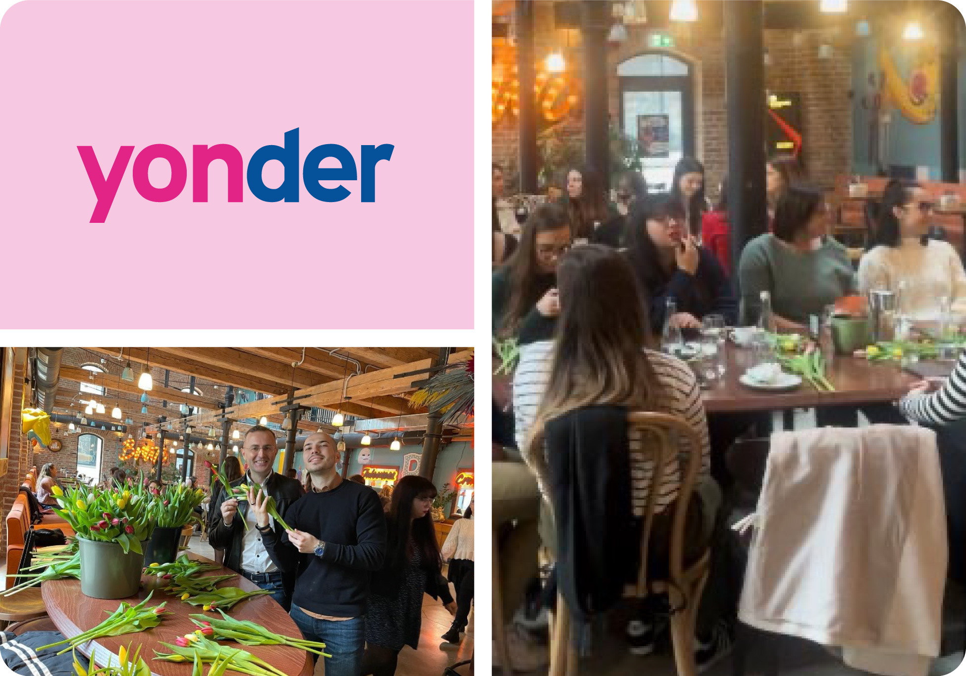 Photo collage of Yonder employees celebrating International Women's Day.